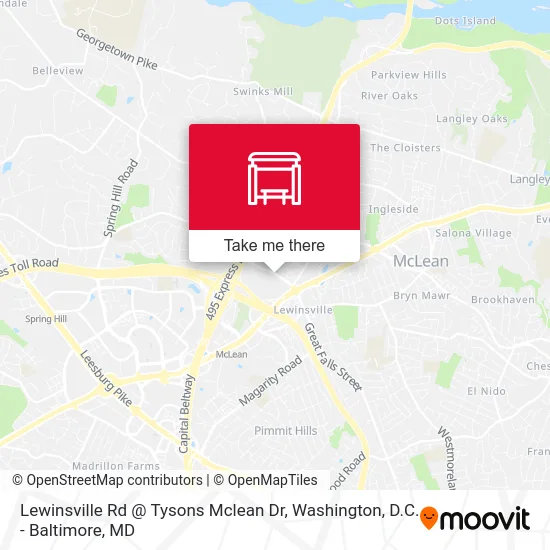Mapa de Lewinsville Rd @ Tysons Mclean Dr