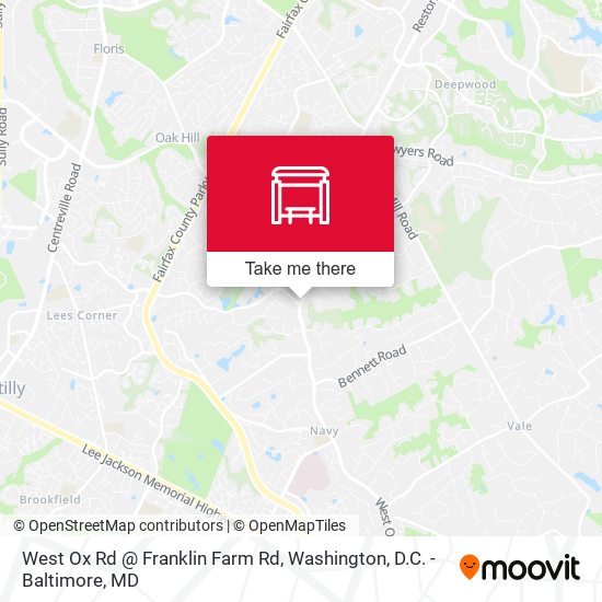 Mapa de West Ox Rd @ Franklin Farm Rd