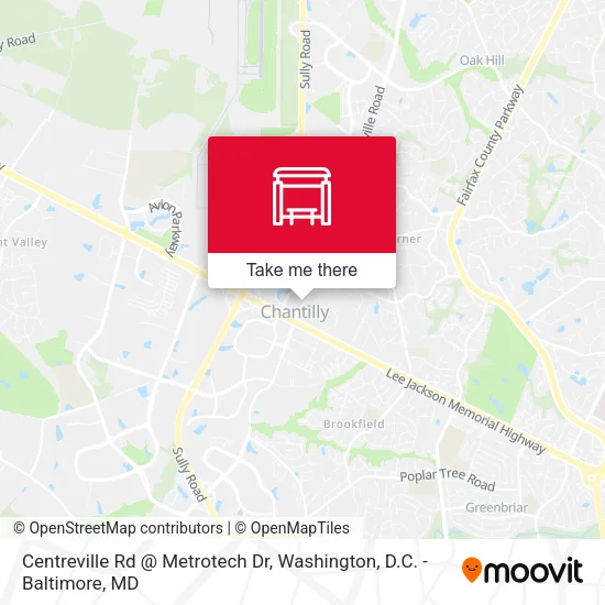 Centreville Rd @ Metrotech Dr map