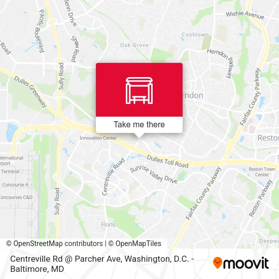 Centreville Rd @ Parcher Ave map