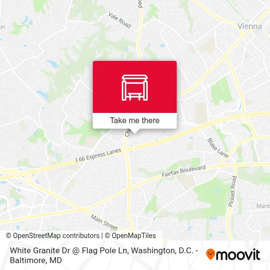 White Granite Dr @ Flag Pole Ln map
