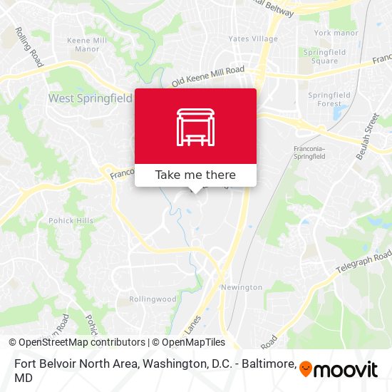 Fort Belvoir North Area map