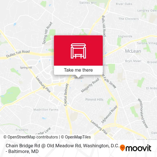 Chain Bridge Rd @ Old Meadow Rd map
