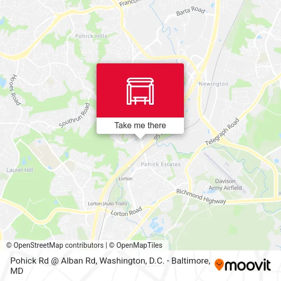 Pohick Rd @ Alban Rd map