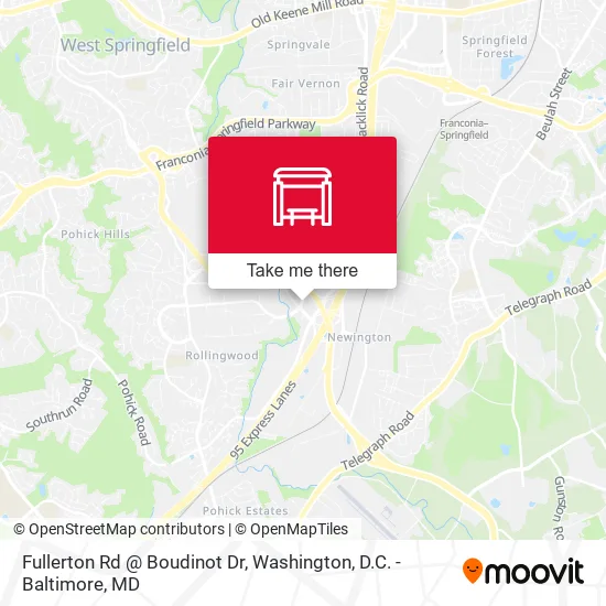 Fullerton Rd @ Boudinot Dr map