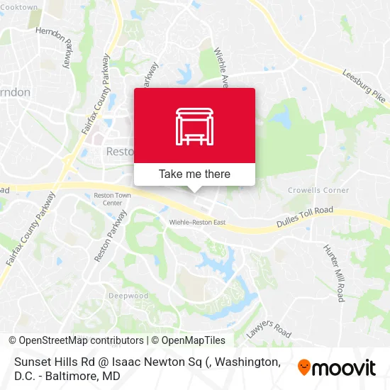 Sunset Hills Rd @ Isaac Newton Sq map