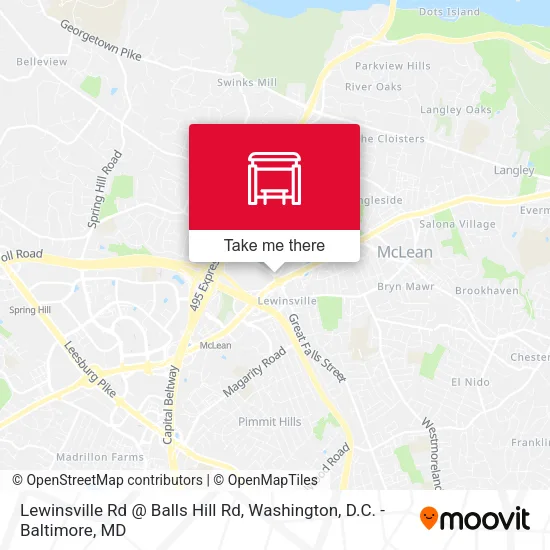 Mapa de Lewinsville Rd @ Balls Hill Rd