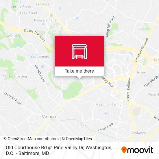 Mapa de Old Courthouse Rd @ Pine Valley Dr