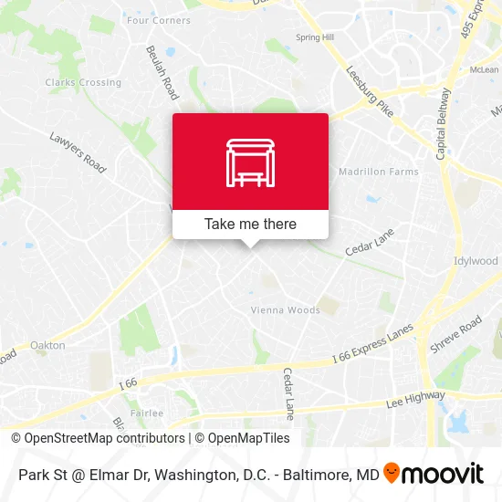 Park St @ Elmar Dr map