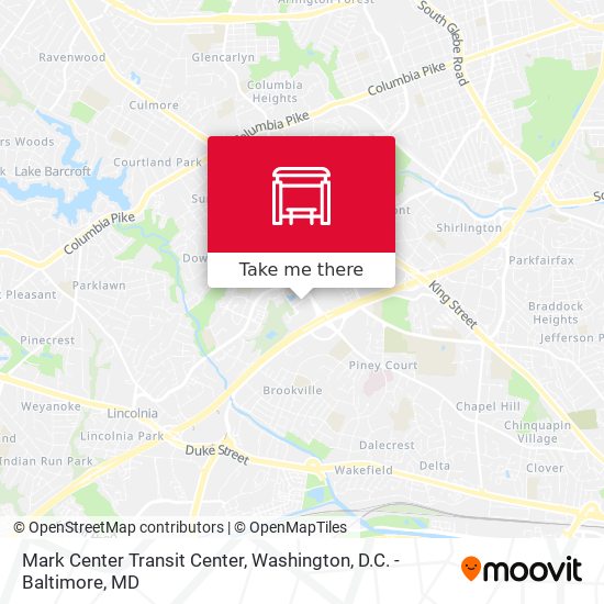 Mark Center Transit Center map