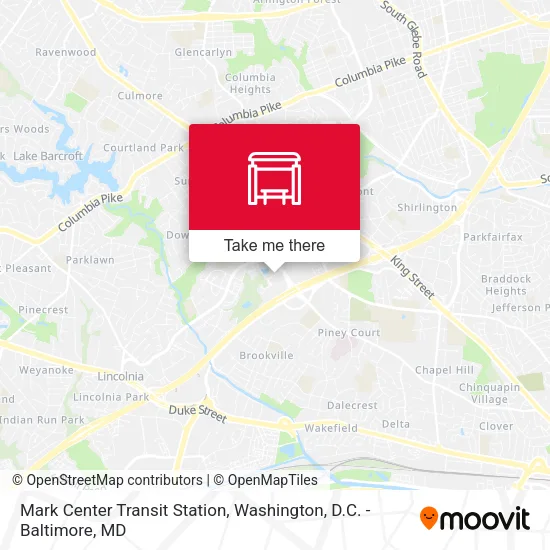 Mark Center Transit Station map
