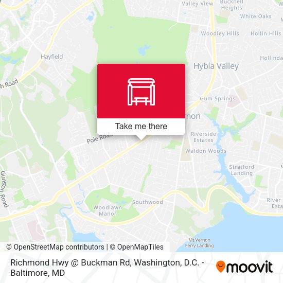 Richmond Hwy @ Buckman Rd map