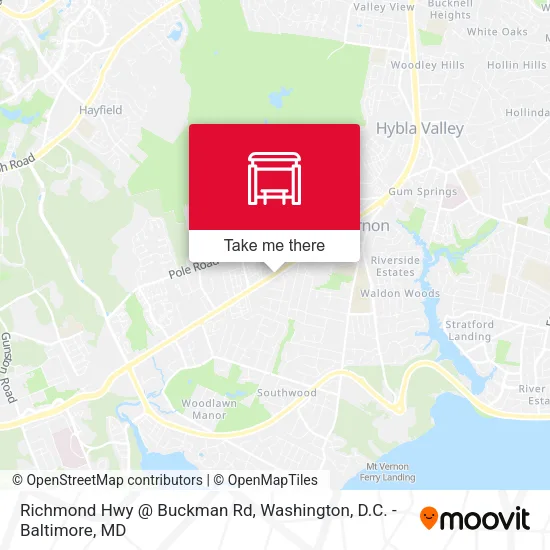 Richmond Hwy @ Buckman Rd map