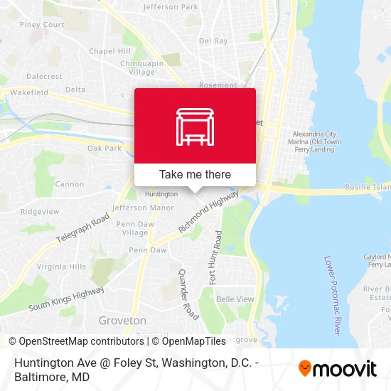 Huntington Ave @ Foley St map