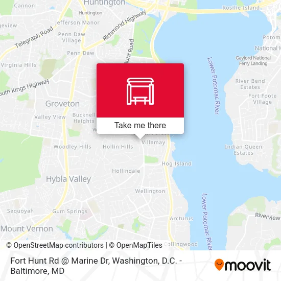 Fort Hunt Rd @ Marine Dr map