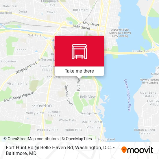 Fort Hunt Rd @ Belle Haven Rd map