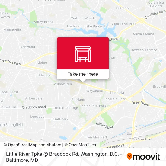 Little River Tpke @ Braddock Rd map