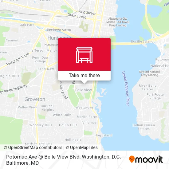 Potomac Ave @ Belle View Blvd map