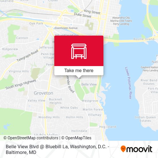 Belle View Blvd @ Bluebill La map