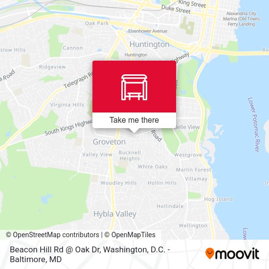 Mapa de Beacon Hill Rd @ Oak Dr