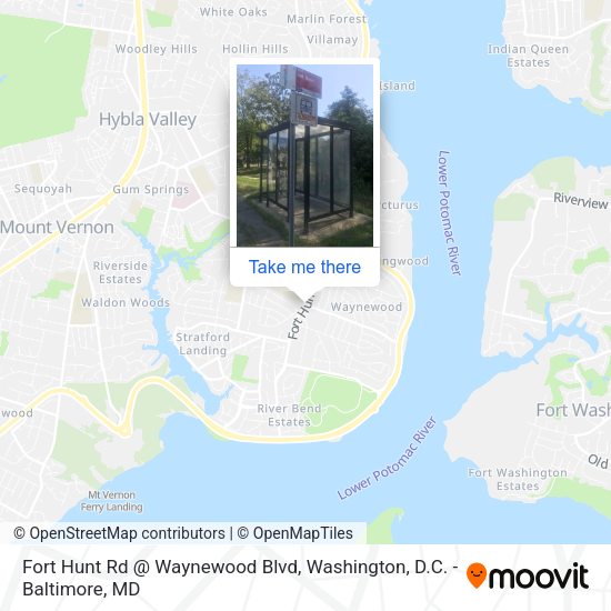 Mapa de Fort Hunt Rd @ Waynewood Blvd