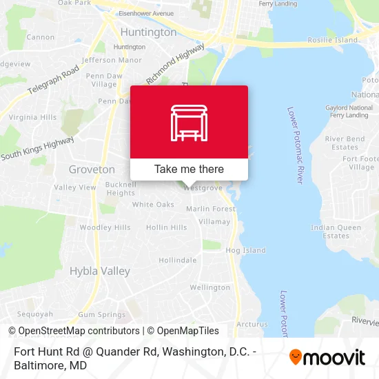 Fort Hunt Rd @ Quander Rd map