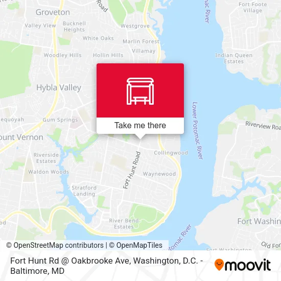 Fort Hunt Rd @ Oakbrooke Ave map