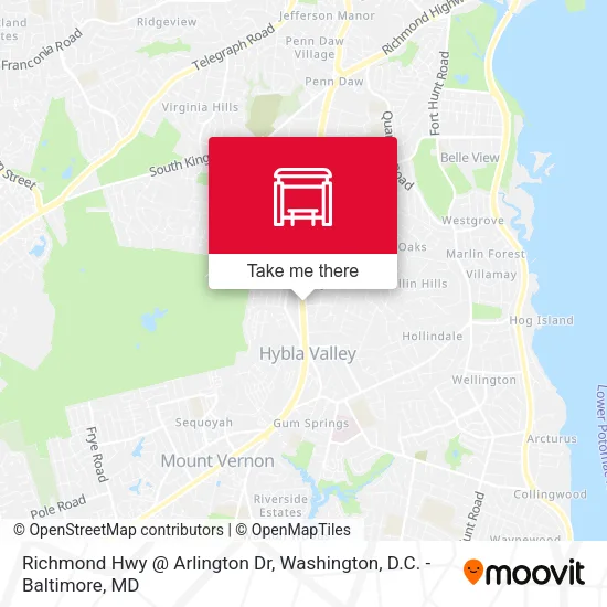 Mapa de Richmond Hwy @ Arlington Dr