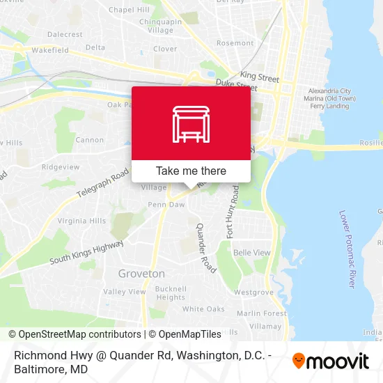 Richmond Hwy @ Quander Rd map