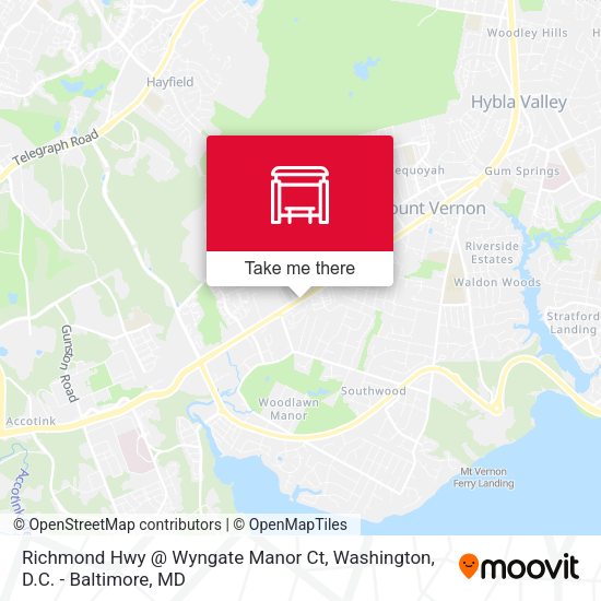 Mapa de Richmond Hwy @ Wyngate Manor Ct