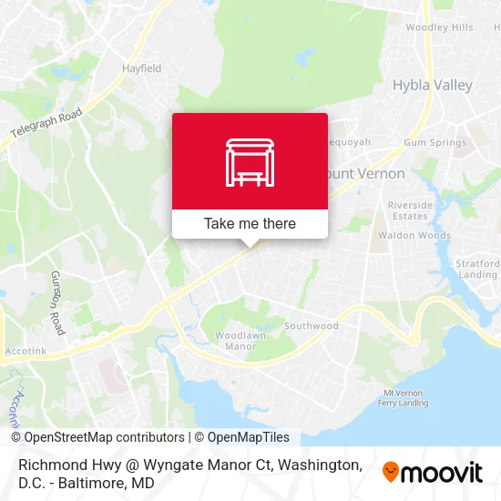 Richmond Hwy @ Wyngate Manor Ct map