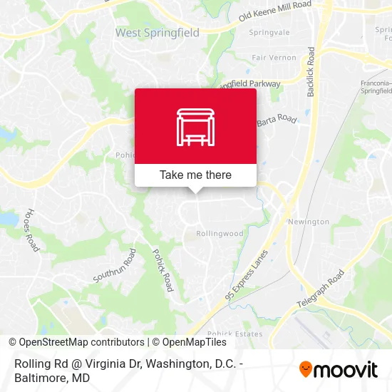 Rolling Rd @ Virginia Dr map