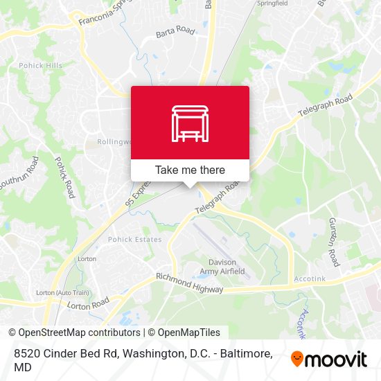 Mapa de 8520 Cinder Bed Rd