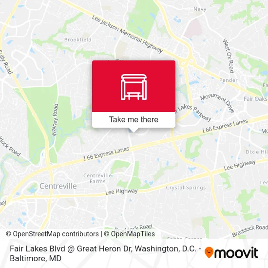 Mapa de Fair Lakes Blvd @ Great Heron Dr