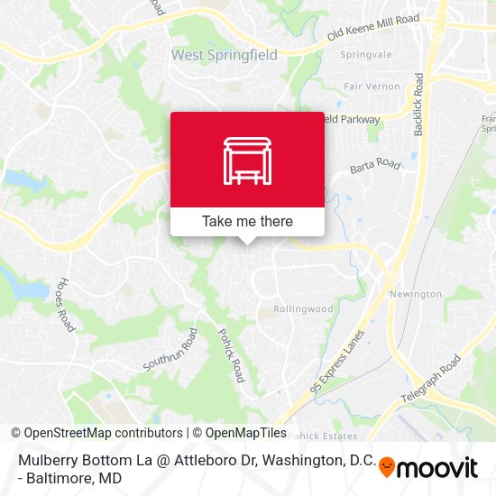 Mapa de Mulberry Bottom La @ Attleboro Dr