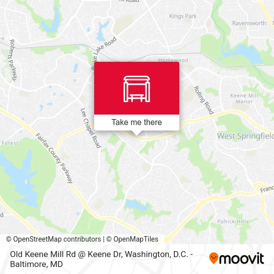 Old Keene Mill Rd @ Keene Dr map