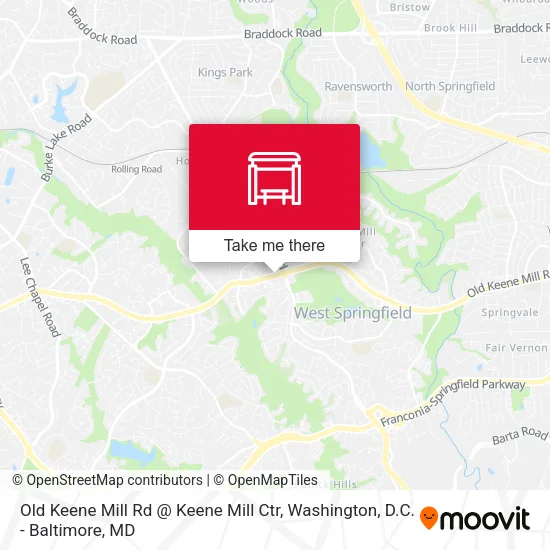 Old Keene Mill Rd @ Keene Mill Ctr map