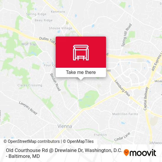 Mapa de Old Courthouse Rd @ Drewlaine Dr