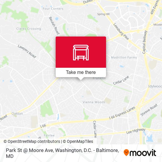 Park St @ Moore Ave map