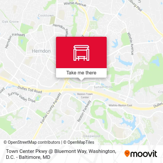 Town Center Pkwy @ Bluemont Way map