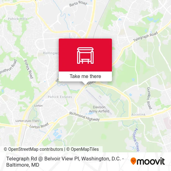 Telegraph Rd @ Belvoir View Pl map