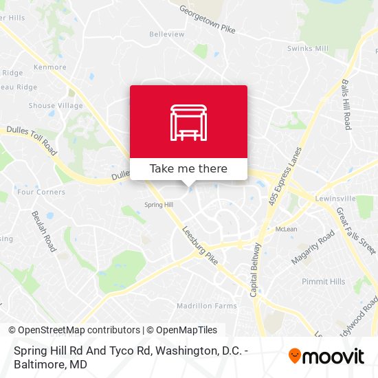 Spring Hill Rd And Tyco Rd map