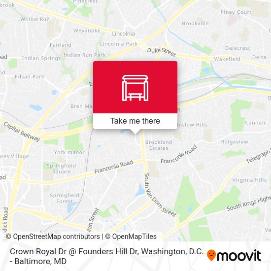 Crown Royal Dr @ Founders Hill Dr map