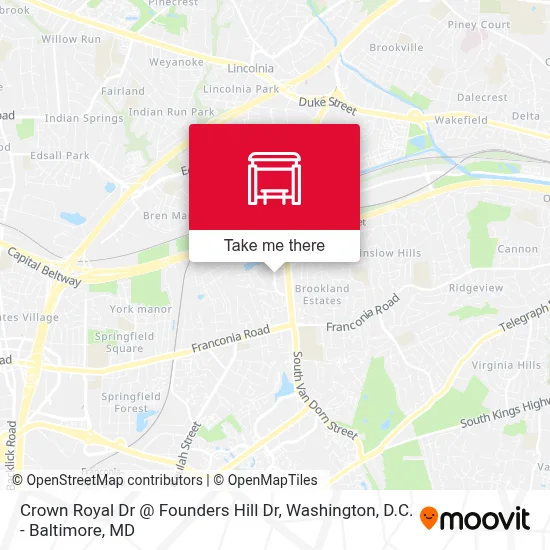 Crown Royal Dr @ Founders Hill Dr map