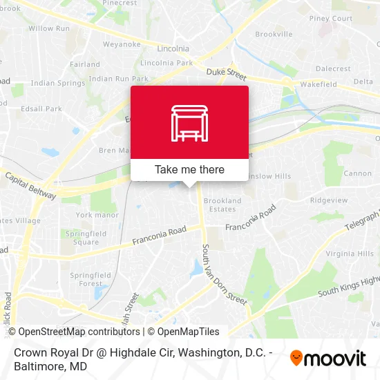 Crown Royal Dr @ Highdale Cir map