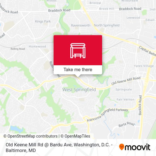 Old Keene Mill Rd @ Bardu Ave map