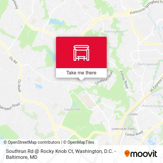 Southrun Rd @ Rocky Knob Ct map