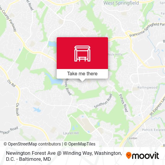 Newington Forest Ave @ Winding Way map