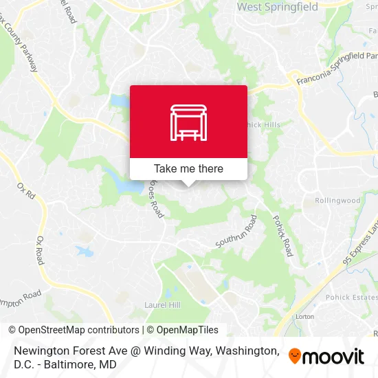 Newington Forest Ave @ Winding Way map