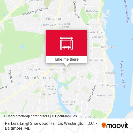 Parkers Ln @ Sherwood Hall Ln map